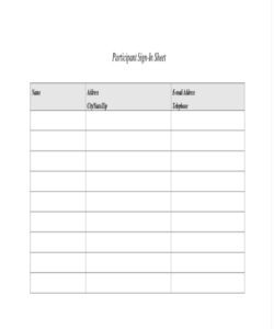 Registration Check-In Sheets